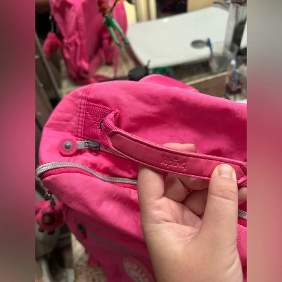 Kipling Seoul Extra Large 17" Laptop Backpack Zip Pockets 47cm Pink Sparkle - Picture 6 of 13